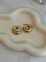 Gold Clip Chunky Hoops