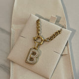 Gold Bubble Initial Icy Necklace