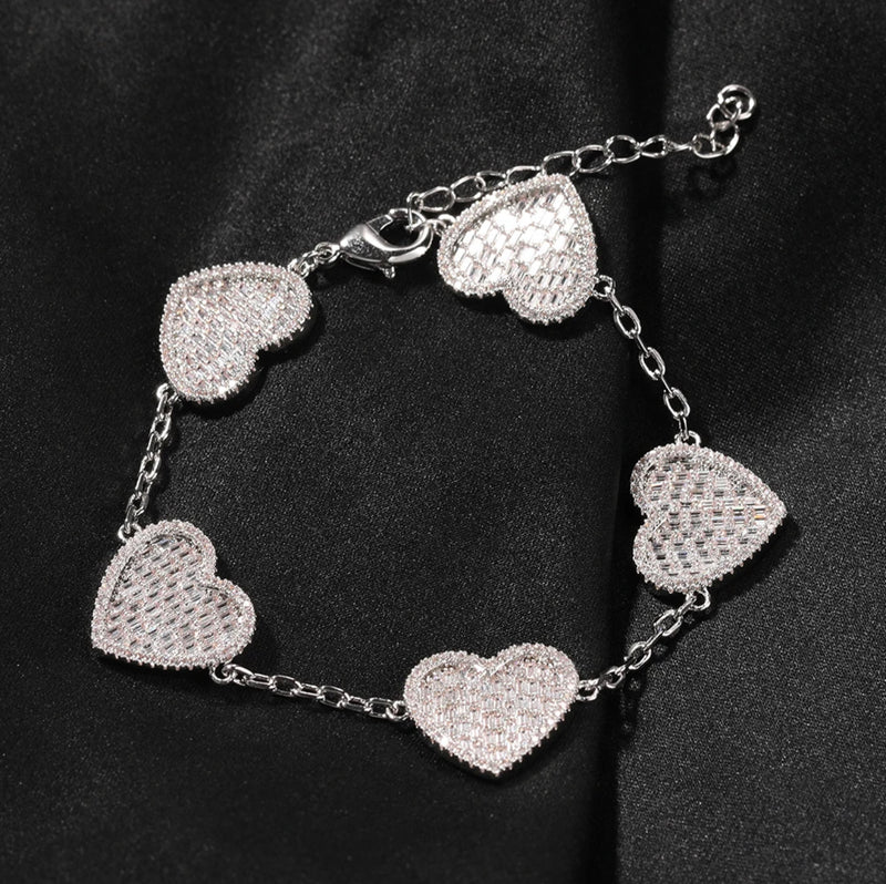 Baguette Heart Bracelet