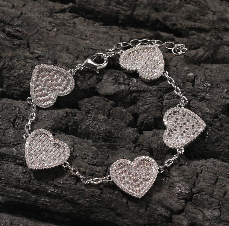 Baguette Heart Bracelet