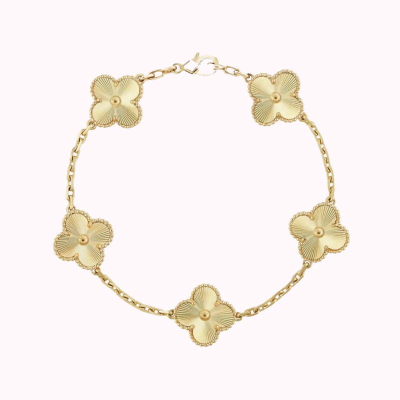 All Gold Lucky jewelry Clover Bracelet
