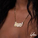 3D Mirrored Double Plated Custom Name Necklace - HER FASHION MUSE