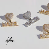 Mini ICY Heart Diamond Custom Name Necklace -Her Fashion Muse