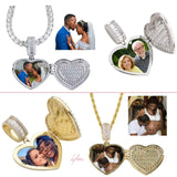 Photo picture locket necklace that opens