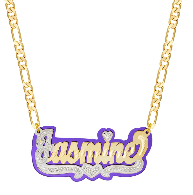 Double Plated Mirrored color Custom Name Necklace