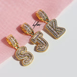 Mini Baguette Custom initial Necklace - Her Fashion Muse