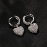 Heart Diamond CZ Earrings