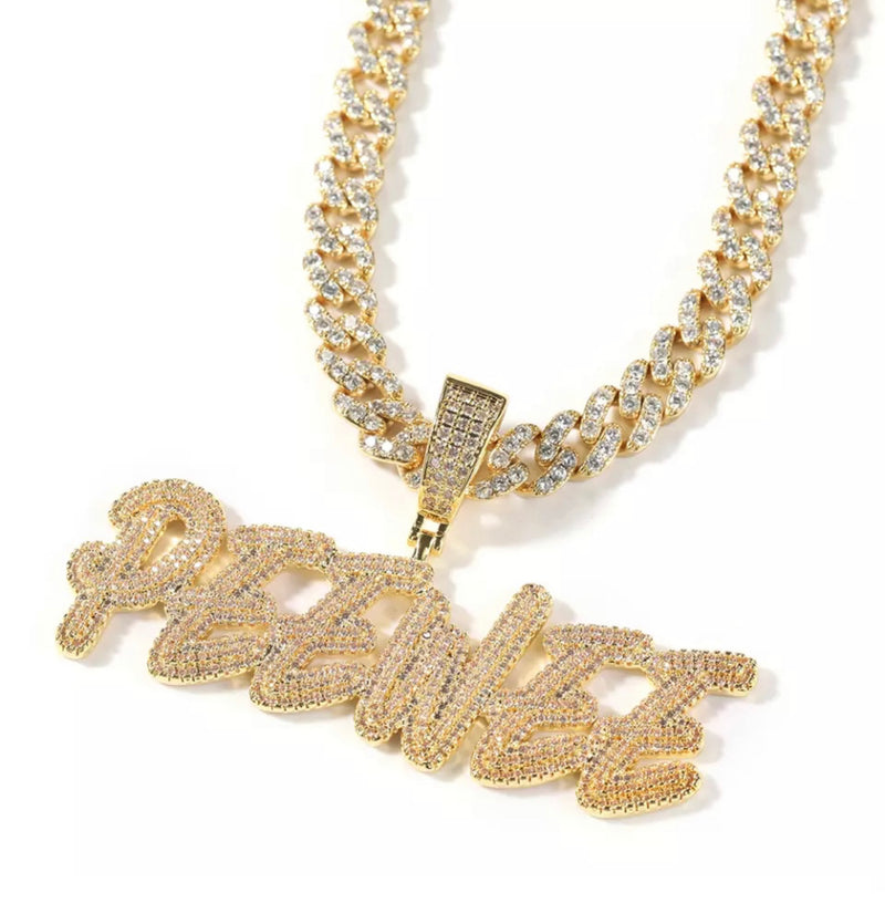 So Icy Script Custom Name Cuban Necklace