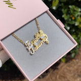 Double Plated two-name Custom Name Necklace