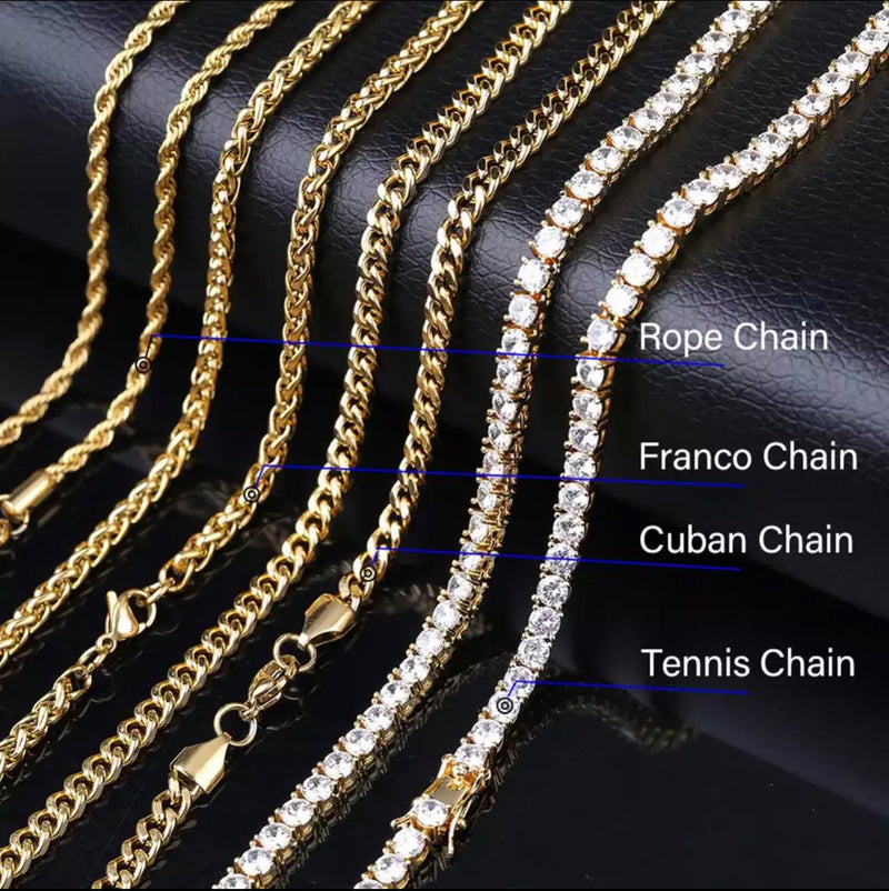 Rope chain Tennis chain cuban chain