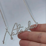Diamond Cursive Custom Name Necklace