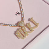 So ICY Heart Cursive Custom Name Necklace - Her Fashion Muse