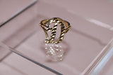 10k Solid Gold Diamond Cut Custom Initial Ring - Her Fashion Muse