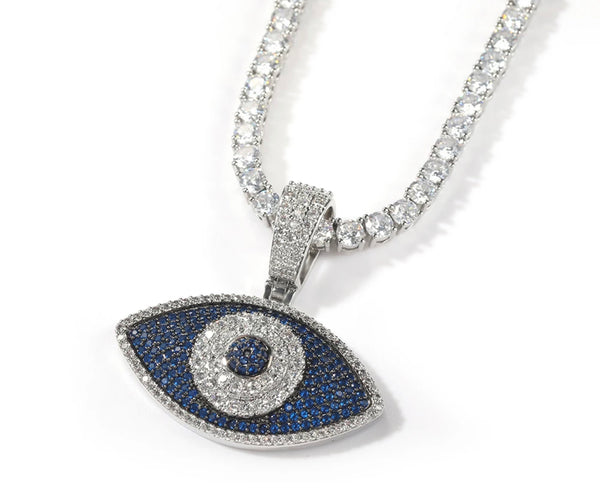 Evil Eye Icy Pendant Necklace