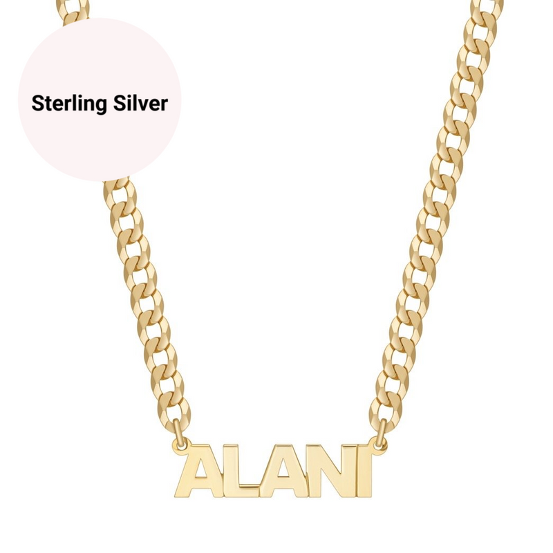 Muse Kids - Mini Single Plated Custom Name Necklace - Her Fashion Muse