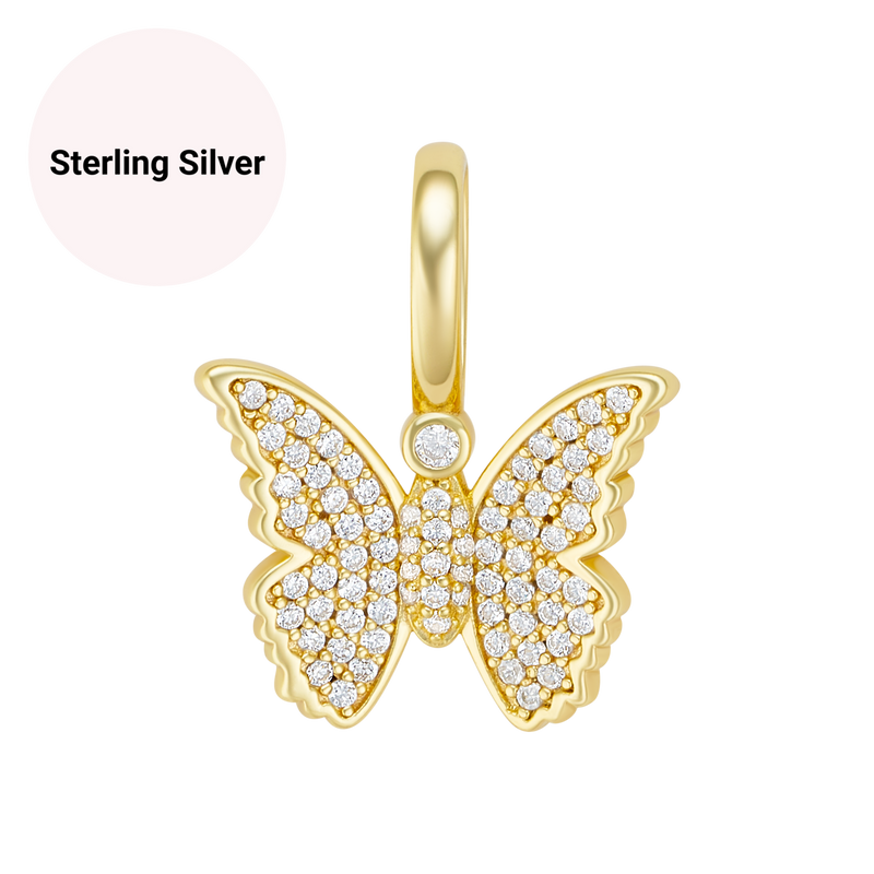 Sterling Silver Mini Butterfly Pendant Necklace - Her Fashion Muse